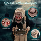 Halloween Standing Greetings Old Lady Decoration 29745196