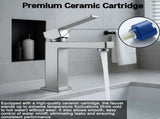 Single Handle Bathroom Faucet Lavatory Faucet Stainless Steel Single Hole-T20, Brushed NickelUnable 28474129