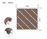 Plastic Interlocking Deck Tiles,44 Pack Patio Deck Tiles,12"x12" Square Waterproof Outdoor All W206P150114