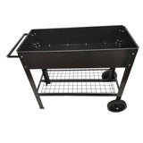 Mobile Metal Raised Garden Bed Cart with Legs, Elevated Tall Planter Box with Wheels for Outdoor 71541257