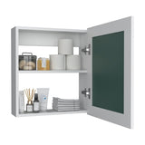 ZUN Luma Medicine Cabinet with Mirror Door 20.5" High Cabinet Organizer with Two interior Shelves for B200P235863