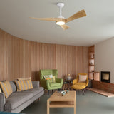 52 Inch Minimalist Ceiling Fan Light With 6 Speed Remote Energy-saving DC Motor 52K012WH