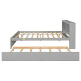 Full Bed with Trundle,Bookcase,Grey W50446123