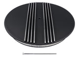 14" x 3" Half Finned Aluminum Air Cleaner With Recessed Base and Paper Element Black 88624488