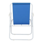 ZUN Oxford Cloth Iron Outdoor Beach Chair Blue 44914156