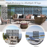 Metal Privacy Screen, Freestanding Outdoor Indoor Divider, Decorative Privacy Screen Panels for W1859P145764