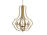 4 - Light Metal Chandelier, Hanging Light Fixture with Adjustable Chain for Kitchen Dining Room W2078138917