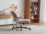 Criss Cross Legged Office Chair with Flip-Up Back Built-In Dynamic Airbag Lumbar Support, Wide Seat 96845061