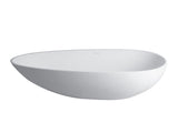 67" Freestanding Solid Surface Bathtub, Luxury Engineered Stone Resin Freestanding Soaking Bathtub W1573P175001
