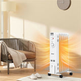 1500W Electric Space Heater - 3 Heating Modes, Silent Operation, Wheel & Handle for Easy Movement, 26901798