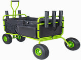 Fishing Cart Beach Cart Collapsible Wagon 9.85'' All-Terrain Wheels for Sand, Heavy Duty Garden Cart 36035924