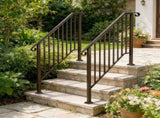 Outdoor 3 Level Iron Handrail Copper 60429140