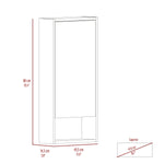 ZUN Mariana Medicine Cabinet, One External Shelf, Single Door Mirror Two Internal Shelves -White B20091947