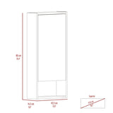 ZUN Mariana Medicine Cabinet, One External Shelf, Single Door Mirror Two Internal Shelves -White B20091947