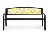 50" Iron Outdoor Courtyard Decoration Park Leisure Bench 16427178