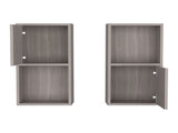 Wall Mounted Bathroom Medicine Cabinet Eak 24" H, Two Doors, Two Shelves,White Oak B097P199745