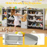 Kids Toy Organizer - 44"x12"x39.5", 8 Storage Boxes, Open ShelvesCabinet 94925968