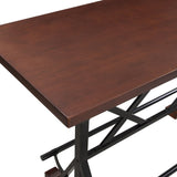 ZUN Solid Wood Bar Table, Rustic Farmhouse Pub Table Rectangle Bar Height Window Table Sofa Bar Table WF321688AAP