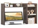 Oak Desktop Bookshelf for 27''/68.58cm Monitor, 93.9825.4073.66cm Engineered Wood Desk Hutch with 33957897