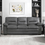 ZUN Modern Sleek Design Living Room Furniture 1pc Sofa Dark Gray Fabric Upholstered Comfortable Plush B01167250