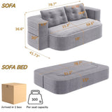 78.7" Modern 2-in-1 Foldable Sofa with Functional Blanket and 2 Soft Pillows,Comfortable Plush W3219P317385