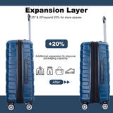 Luggage set of 5 pieces, expandable hard PC luggage set with TSA lock for rotating wheels, W284P202781