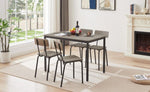 ZUN Dining Table Set 5-Piece Dining Chair with Backrest, Industrial style, Sturdy construction. Grey, W1162P144302