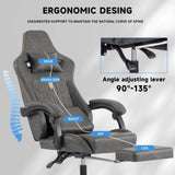 Gaming Chair, Video Game Chair with Massage Lumbar Support and Footrest, Comfortable Ergonomic W2367P288672