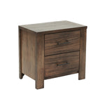 Oak Finish 1pc Nightstand Wooden Bedside Table 2x Drawers Storage Bedroom Furniture B011P244397