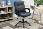 ZUN Relax Cushioned Office Chair 1pc Black Upholstered Seat back Adjustable Chair Comfort HS00F1680-ID-AHD