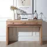 Rustic Wooden Console Table with 3 Drawers, 47inway Table with Drawers, Wood Console Table For W2729P270741