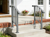 Handrails for Outdoor Steps, Iron Handrail Fits 1 Step, Transitional Handrail with Installation Kit, 99564073