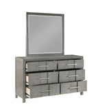 ZUN Modern Style 6-Drawer Dresser Silver Coated metal Handles made with wood in Gray Color B009139192