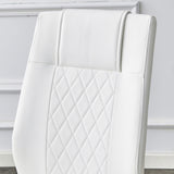 Modern dining chairs, dining room chairs, and golden leg cushioned chairs made of artificial W1151110421