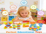 150 PCS Building Blocks Set with Wheels, Learning Toddler Blocks for 3 Years Old 03940932