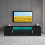 ZUN Modern TV stand with LED Lights Entertainment Center TV cabinet with Storage for Up to 75 inch for W162594688