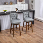 ZUN COOLMORE Bar Stools Set of 2 Counter Height Chairs with Footrest for Kitchen, Dining Room And 360 W395P164047