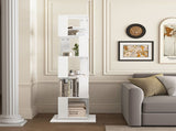 360&deg Rotating Bookshelf with Acrylic Plate, 5-Tier Tall, Floor Rack Simple Bookcase, Modern W409P167480