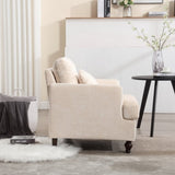 COOLMORE Wood Frame Armchair, Modern Accent Chair Lounge Chair for Living Room,Tufted Club Chair, W395P151902