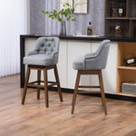 ZUN COOLMORE Bar Stools Set of 2 Counter Height Chairs with Footrest for Kitchen, Dining Room And 360 W395P145292