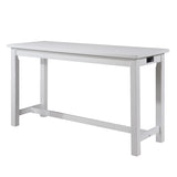 4pc Counter Height Dining Set White Finish Counter Height Table w Drawer Built-in USB Ports Power B011P151857