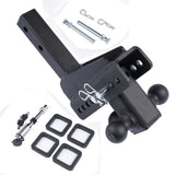 Tri-Ball 1-7/8'' 2'' 2-5/16'' Adjustable Trailer Hitch Fits 2'' Receiver Heavy Duty Solid Ball Mount 37348885