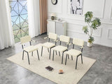 Dining Chairs Set of 4, Huggable Upholstered Dining Chairs with Premium Leather, Table-Hangable W3493P449277