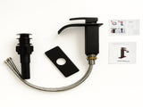 Single Handle Bathroom Faucet Lavatory Faucet Stainless Steel Single Hole-TP, Matte BlackUnable 08076153