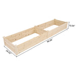 ZUN 234*61*25.5cm Wooden Planting Frame Double Grid Ground Type 72589814