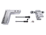 Adjustable Trailer Hitch Aluminum Fit 2.5" Receiver 8" Drop/Rise 18500 LBS 2" & 2-5/16" Dual Ball 17774233