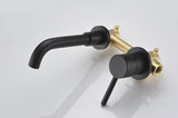Wall Mount Single Handle Bathroom Faucet Matte Black W122453401