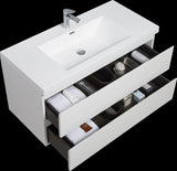 42" Floating Bathroom Vanity with Sink, Modern Wall-Mounted Bathroom Storage Vanity Cabinet with W1573P152686