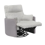 Bocaton Wide Wale Corduroy Upholstery Manual Recliner, Gray T2574P245445