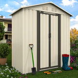 ZUN Outdoor Storage Garden Shed 5FTx3FT Apex Roof White W2794P243307